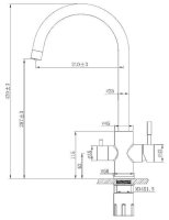 Смеситель для кухни ESKO Kitchen K04B с подключением фильтра, черный