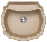 Кухонная мойка Florentina Эмилия 20.355.D0640.104 64x55 из кварцевого композита, бежевый