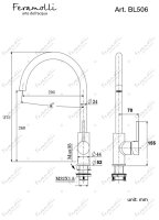 Смеситель для кухни Feramolli Ele BL506, черный