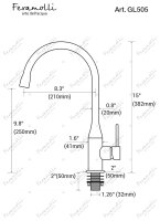 Смеситель для кухни Feramolli Ele GL505, золото