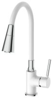 Смеситель для кухни FRAP H44 F4044-8 с гибким изливом, белый