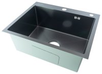 Кухонная мойка Fmark FSC5545Q 55x45 стальная, графит