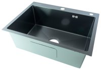 Кухонная мойка Fmark FSC6045Q 60x45 стальная, графит