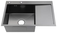 Кухонная мойка Fmark FSC6550Q-L 65x50 стальная, графит