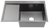 Кухонная мойка Fmark FSC7550Q-R 75x50 стальная, графит