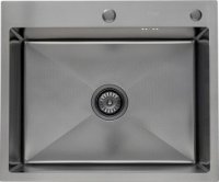 Кухонная мойка FRAP FS6050-9 60x50 стальная, оружейная сталь