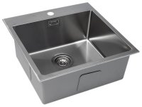 Кухонная мойка Grandex Aqua Elegance 50 400331 51x51 стальная, сатин