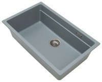Кухонная мойка Grandex Aqua 500302 73x45 из кварцевого композита, серый