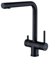 Смеситель для кухни FRAP F43899-36 с подключением фильтра, черный