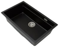 Кухонная мойка Grandex Aqua 500304 73x45 из кварцевого композита, черный