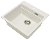 Кухонная мойка Grandex Aqua 500401 51x51 из кварцевого композита, белый