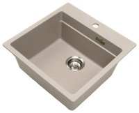 Кухонная мойка Grandex Aqua 500403 51x51 из кварцевого композита, бежевый