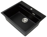 Кухонная мойка Grandex Aqua 500504 60x51 из кварцевого композита, черный