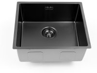 Кухонная мойка Grandex Aqua 5010863 49x44 стальная, графит