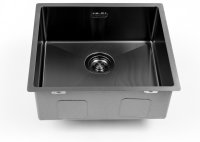 Кухонная мойка Grandex Aqua 5040603 49x44 стальная, графит