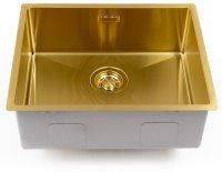 Кухонная мойка Grandex Aqua 5041741 54x44 стальная, золото