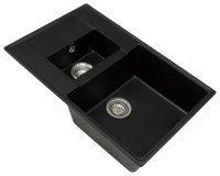 Кухонная мойка Grandex Aqua 600114 78x50 из кварцевого композита, черный