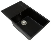 Кухонная мойка Grandex Aqua 600214 76x50 из кварцевого композита, черный