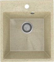 Кухонная мойка Practik PR-425 PR-M-425-002 43x49 из искусственного камня, бежевый