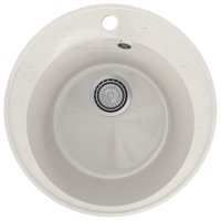 Кухонная мойка Practik PR-475 PR-M-475-001 48x48 из искусственного камня, белый