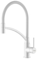 Смеситель для кухни FRAP H52 F4552-8 с гибким изливом, белый