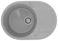 Кухонная мойка Practik PR-610 PR-M-610-003 61x47 из искусственного камня, серый