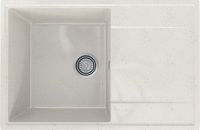 Кухонная мойка Practik PR-735 PR-M-735-001 74x48 из искусственного камня, белый