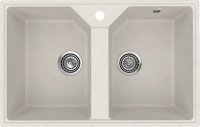 Кухонная мойка Practik PR-M-770-001 77x49 из искусственного камня, белый