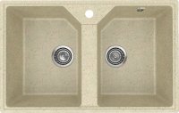 Кухонная мойка Practik PR-M-770-002 77x49 из искусственного камня, бежевый
