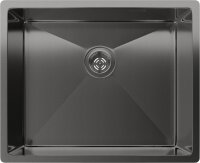Кухонная мойка Rivelato 5444 UN PVD black 54x44 стальная, черный