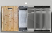 Кухонная мойка Rivelato 8050 80x50 стальная, нержавеющая сталь