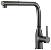 Смеситель для кухни FRAP F6096-9 с выдвижным изливом, оружейная сталь