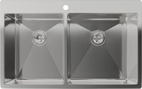 Кухонная мойка Rivelato 8050 B2 80x50 стальная, нержавеющая сталь
