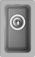 Кухонная мойка Rivelato BK-25 grigio metallizzato 31x46 из кварцевого композита, серый металлик