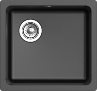 Кухонная мойка Rivelato BK-45 nero 49x46 из кварцевого композита, черный