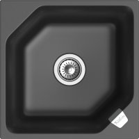 Кухонная мойка Rivelato LS-50 antracite 50x50 из кварцевого композита, антрацит