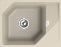 Кухонная мойка Rivelato LS-65 beige scuro 65x50 из кварцевого композита, темно-бежевый