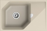 Кухонная мойка Rivelato LS-75 beige scuro 75x50 из кварцевого композита, темно-бежевый