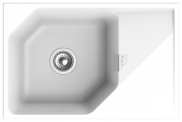 Кухонная мойка Rivelato LS-75 brina 75x50 из кварцевого композита, иней