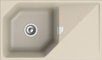 Кухонная мойка Rivelato LS-85 beige scuro 85x50 из кварцевого композита, темно-бежевый
