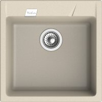 Кухонная мойка Rivelato RM-50 beige scuro 50x51 из кварцевого композита, темно-бежевый