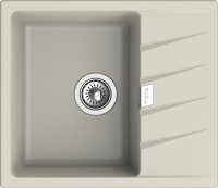 Кухонная мойка Rivelato RM-58 topazio 58x50 из кварцевого композита, топаз