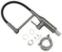 Смеситель для кухни GAPPO G4398-51 с гибким изливом, оружейная сталь