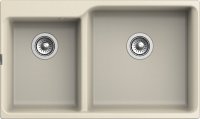 Кухонная мойка Rivelato X-90D beige scuro 87x52 из кварцевого композита, темно-бежевый