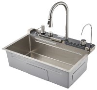 Кухонная мойка Savol S-SC001L 75x46 стальная, сатин