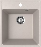 Кухонная мойка Ulgran Quartz forte Forte 425-10 43x49 из кварцевого композита, бежевый