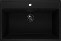 Кухонная мойка Ulgran Quartz forte Forte 760-07 76x51 из кварцевого композита, черный