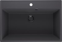Кухонная мойка Ulgran Quartz forte Forte 760-08 76x51 из кварцевого композита, черный