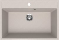 Кухонная мойка Ulgran Quartz forte Forte 760-10 76x51 из кварцевого композита, бежевый