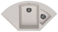Кухонная мойка Ulgran Marta 1000 Marta 1000-01 100x55 из кварцевого композита, белый